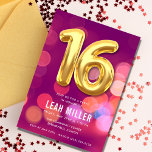 Lief Zestien Roze Bokeh Party Uitnodiging<br><div class="desc">Mooie stadslichten bokeh in roze ontwerp lieve zestien verjaardag feestuitnodiging voor meisjes. Pas ze aan met de naam van het verjaardagsmeisje,  het adres en rsvp-informatie.</div>