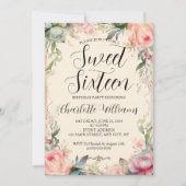 Lief Zestien Sprookje Bloemen 16e Verjaardag Kaart (Voorkant)