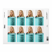 Lief Zestien, Turquoise Damask, Douane Etiket (Full Sheet)