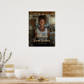 Lief zestien verjaardag gouden confetti welkom tek poster (Keuken)