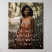 Lief zestien welkomstbord met foto poster (Voorkant)