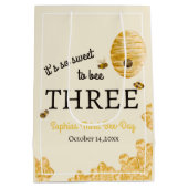 Lief Zijn Bij Drie Derde Verjaardag Bijen Honingra Medium Cadeauzakje (Achterkant)