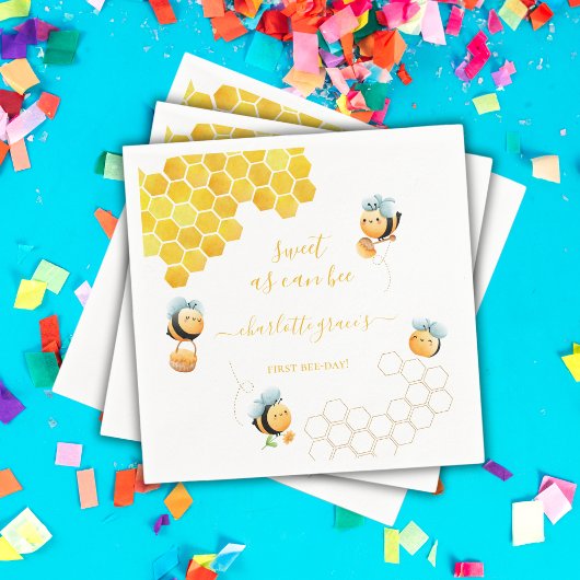 Lief zo kan zijn baby's eerste verjaardag servet