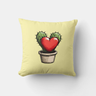 Lief Zoet Modern Romantisch Chic Vetplant Hart Kussen
