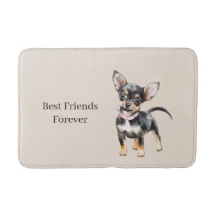 Lief Zoete Bruine Crème Chihuahua Hond Beste Vrien Badmat