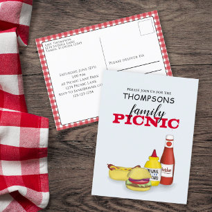 Lief zomerpicknick Trendy kookfeest Whimsical  Briefkaart