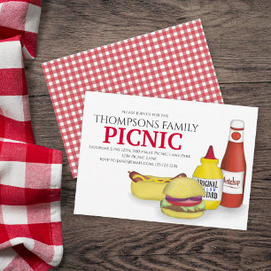 Lief zomerpicknick Trendy kookfeest Whimsical Kaart