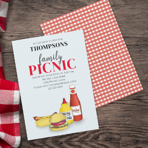Lief zomerpicknick Trendy kookfeest Whimsical Kaart