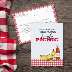 Lief zomerpicknick Trendy kookfeestje Whimsical Briefkaart