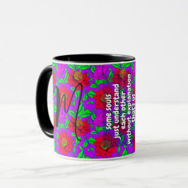 Lief zusje citaat & bloemenmonogram | Speciale gif Mok