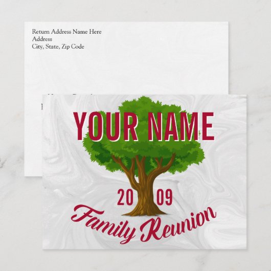 Liefboomaangepaste gezinshereniging briefkaart (Voorkant / Achterkant)