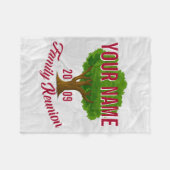 Liefboomaangepaste gezinshereniging fleece deken (Voorkant (Horizontaal))