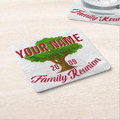 Liefboomaangepaste gezinshereniging kartonnen onderzetters (Schuin)