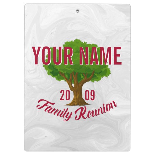 Liefboomaangepaste gezinshereniging klembord (Achterkant)