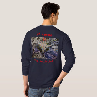 Liefdadige Wingman Lange Mouwen- Heren T-shirt