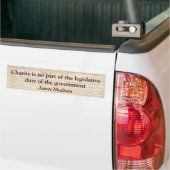 Liefdadigheid is niet de wetgevende taak van de ov bumpersticker (Op Truck)