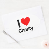 liefdadigheid ovale sticker (Envelop)