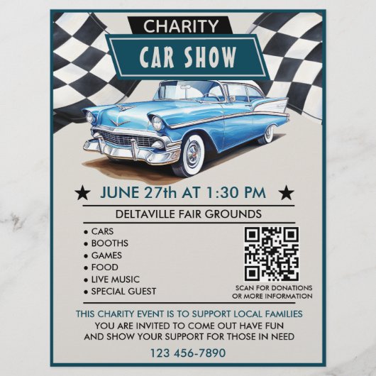 Liefdadigheidsautoshow Flyer (Voorkant)