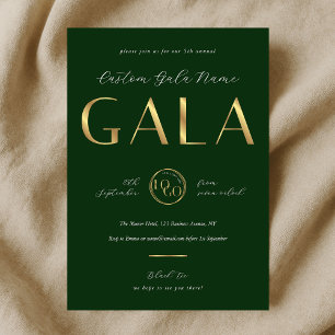 Liefdadigheidsbal Emerald Green & Gold Logo Zakeli Kaart