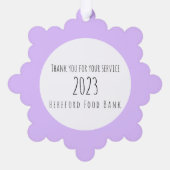 Liefdadigheidsorganisatie School Vrijwilliger Ornament Kaart (Achterkant)