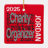 Liefdadigheidsorganisator Buitengewone CUSTOM Keramisch Ornament (Achterkant)