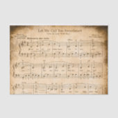 Liefdadigheidspapier ontkoppelen muziek tissuepapier (Voorkant)