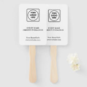 liefdadigheidsveilingpeddel | Aangepast Logo-gebeu Handwaaier (Voorkant en achterkant)