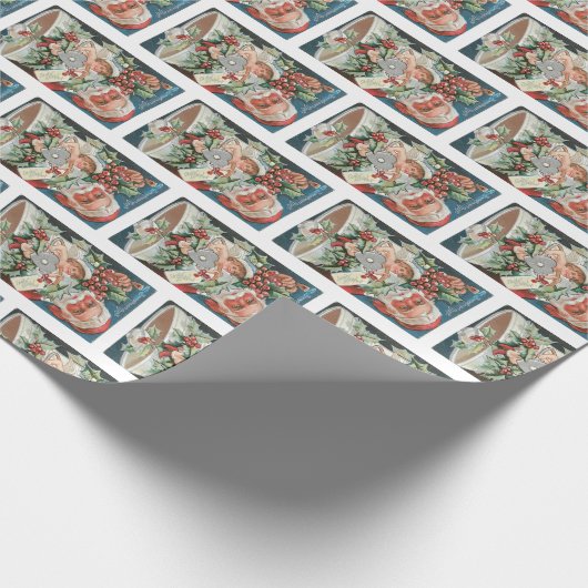 Liefdays Vroege kerstfeestdag Cadeaupapier (Hoek)