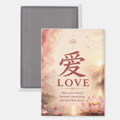 Liefde (愛) Chinees Karakter Magneet (Voorkant / Achterkant)
