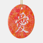Liefde (愛) in Japans Kanji Keramisch Ornament (Rechts)