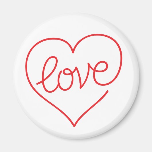 LIEFDE (03) Standaard, 2¼ inch ronde magneet (Voorkant)