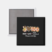 Liefde 100 dagen van school Leopard Bus Monitor Li Magneet (Voorkant / Achterkant)