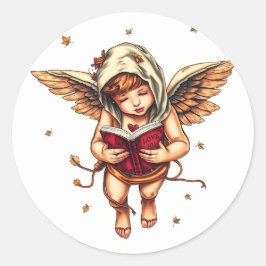 Liefde 101: Cupido's Gids voor Romance ❤️📖✨ Ronde Sticker