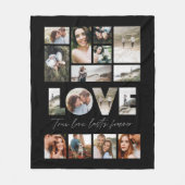 Liefde 16 foto moderne, minimale persoonlijke cade fleece deken (Voorkant)