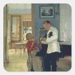 Liefde 1889-1991 vierkante sticker