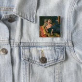 Liefde, 1910 vierkante button 5,1 cm (In situ)