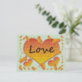 Liefde 1 Corinthians 13 Harten Briefkaart (Staand voorkant)