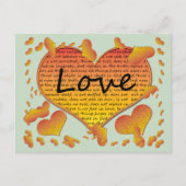 Liefde 1 Corinthians 13 Harten Briefkaart (Voorkant)
