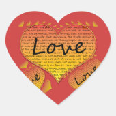Liefde 1 Corinthians 13 Harten Hart Sticker (Voorkant)
