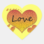 Liefde 1 Corinthians 13 Harten Hart Sticker (Voorkant)