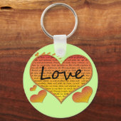 Liefde 1 Corinthians 13 Harten Sleutelhanger (Voorkant)