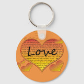 Liefde 1 Corinthians 13 Harten Sleutelhanger (Voorkant)