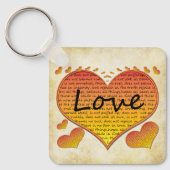 Liefde 1 Corinthians 13 Harten Sleutelhanger (Voorkant)