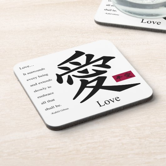 Liefde 1 drankjes onderzetter (Linkerzijde)