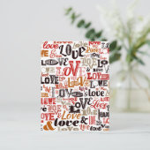Liefde 1 feestdagenkaart (Staand voorkant)