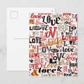 Liefde 1 feestdagenkaart (Voorkant / Achterkant)