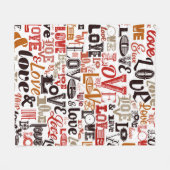 Liefde 1 fleece deken (Voorkant (Horizontaal))