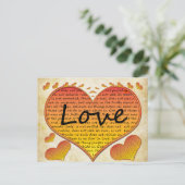 Liefde 1 Korintiërs 13 Harten Briefkaart (Staand voorkant)