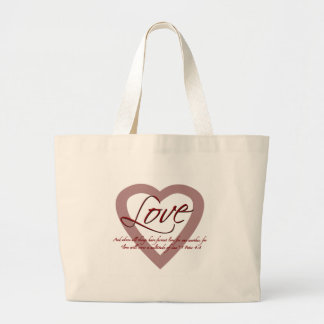 Liefde 1 Peter 4:8 Grote Tote Bag