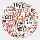 Liefde 1 ronde sticker (Voorkant)